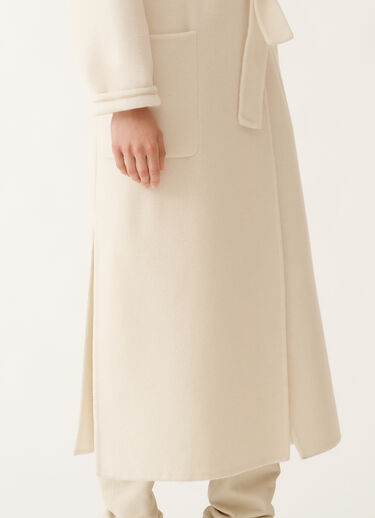 Fabiana Filippi Double-faced soft wool and cashmere coat, butter White CTD225F680D9060000