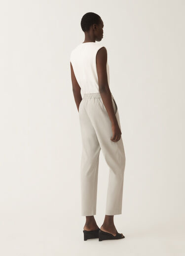 Fabiana Filippi Stretch viscose and linen trousers, steel STEEL PADC02F410H5490000