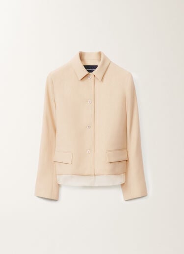 Fabiana Filippi Wool and linen mat jacket, sand BROWN GCD265F314D8220000