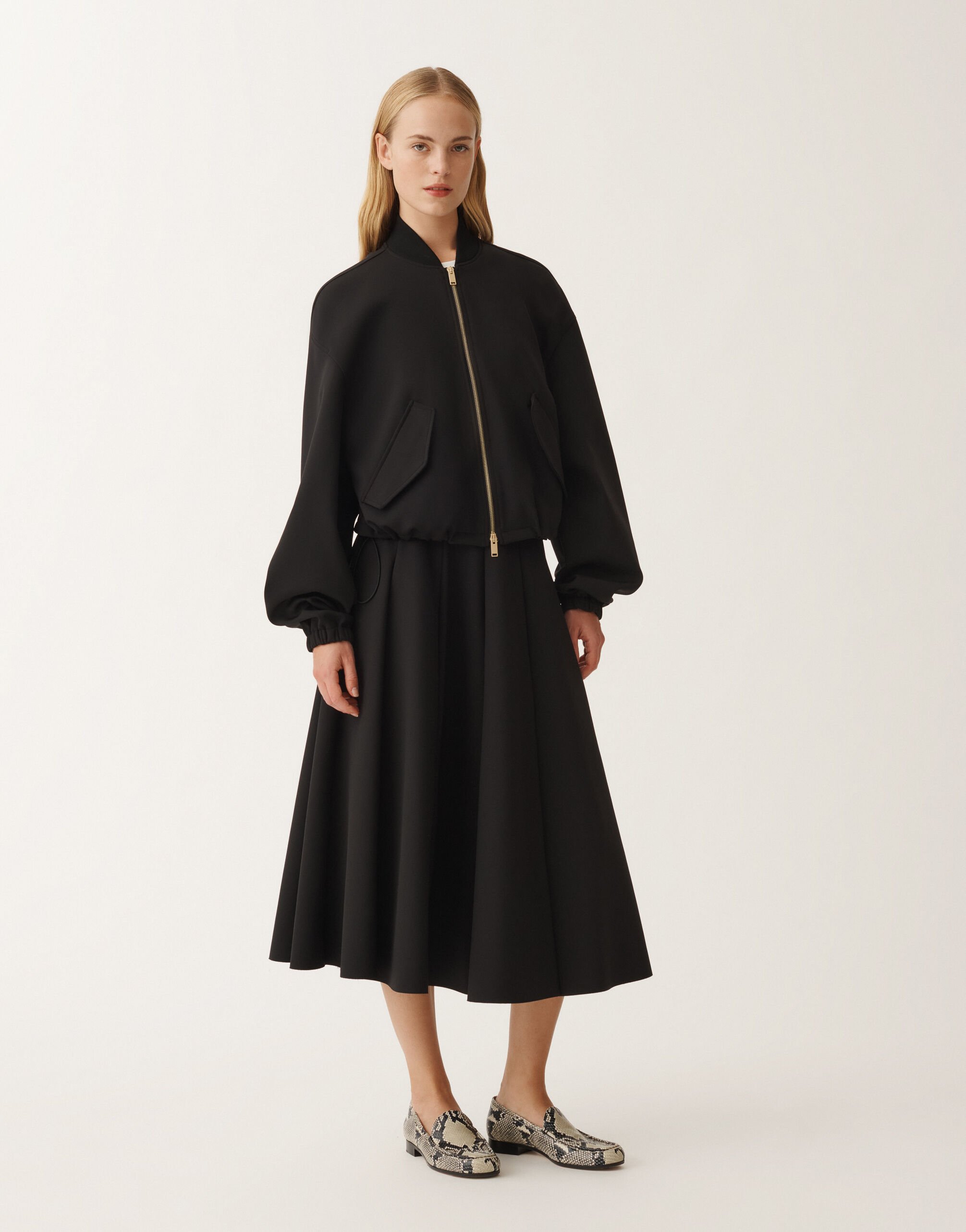 Fabiana Filippi Anorak de neopreno, negro NEGRO GCD265F090L2240000