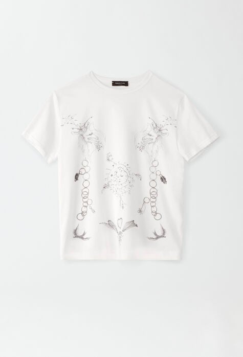 Fabiana Filippi Jersey printed T-shirt, white JED274F445H4840000