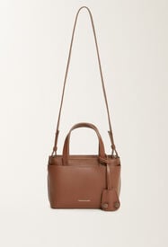 Fabiana Filippi Mittlere Handtasche aus genarbtem Leder, mahagonibraun Braun BGD215A861L8040000