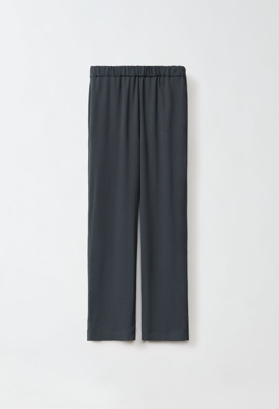 Fabiana Filippi Silk marocain trousers, petroleum GREEN PAD224F255SK100000