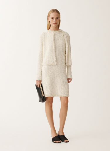 Fabiana Filippi Tweed-effect mini dress, white and citrine WHITE ABD265F175L1670000