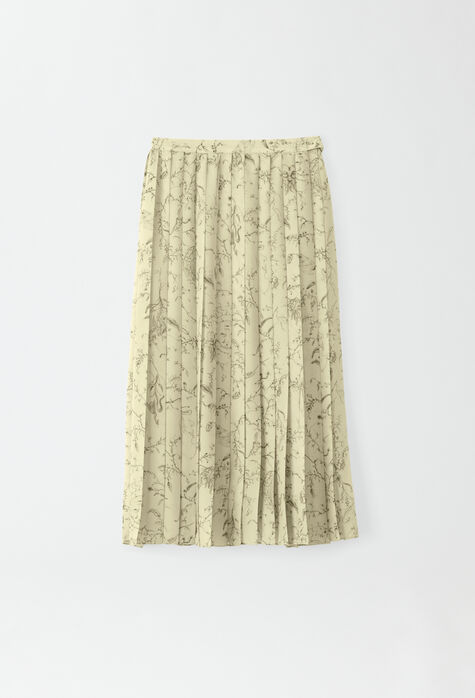 Fabiana Filippi Pleated georgette skirt, pistachio GND274F724D7040000