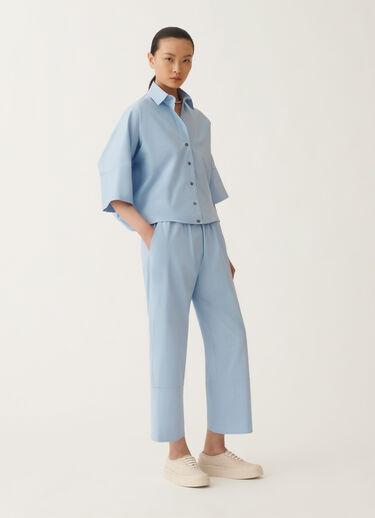 Fabiana Filippi Bluse aus Stretch-Popeline, hellblau HELLBLAU CADC02F356H5450000
