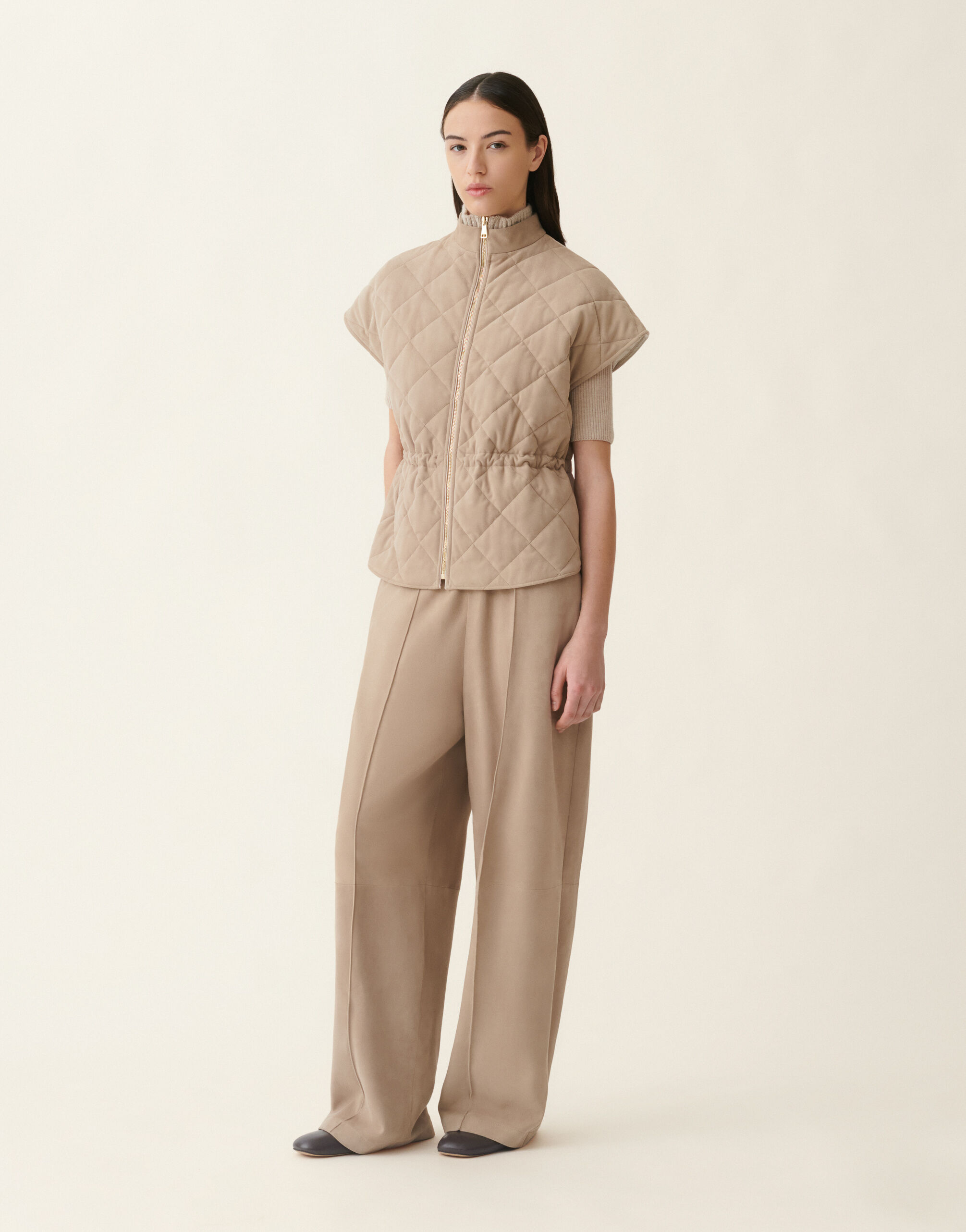 Fabiana Filippi Cape en daim avec matelassage, cachà Cachà PLD216F224M3520000