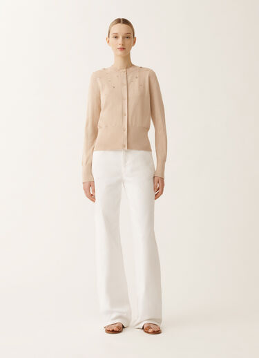 Fabiana Filippi Cotton cardigan, sand SAND MAD275F543L3350000