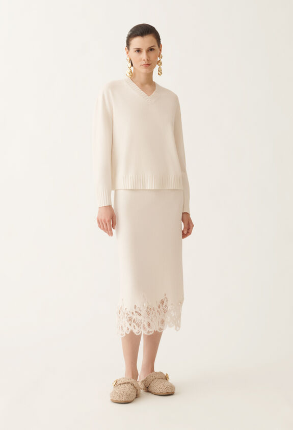 Fabiana Filippi Platinum sweater, raffia WHITE MAD215F015L5170000