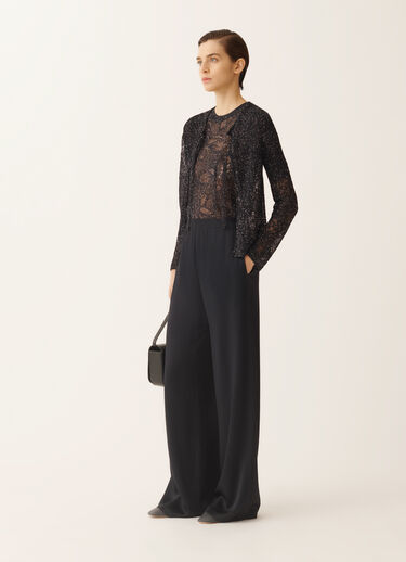 Fabiana Filippi Cardigan en micro-paillettes bleu nuit BLEU NUIT MAD276F509D8640000