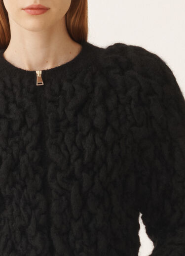 Fabiana Filippi Bomber de mohair, negro Negro MAD225F503D5040000