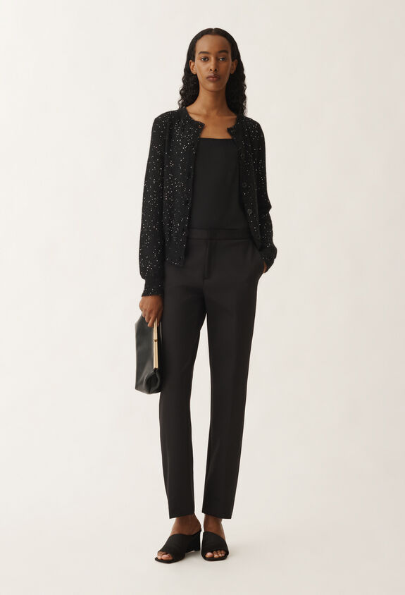 Fabiana Filippi Mohair micro cardigan, black BLACK MAD265F086D8170000