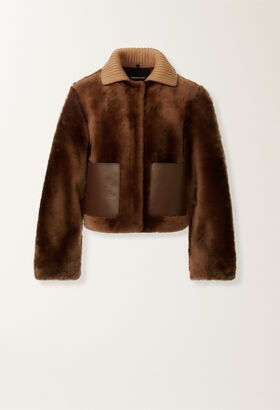 Fabiana Filippi Shearling jacket, mahogany BROWN PLD215F279L5640000