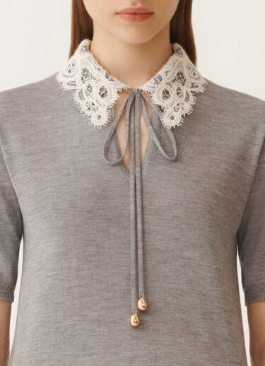 Fabiana Filippi Pull en cachemire et soie, roche GRIS MAD215F006L5940000