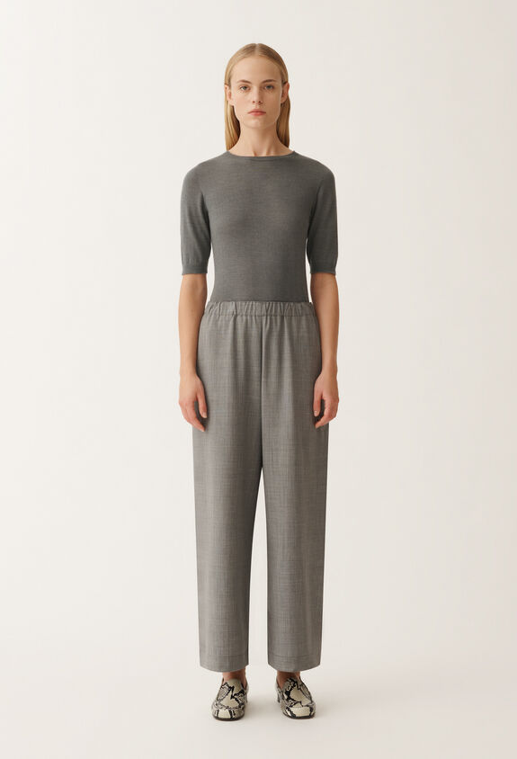 Fabiana Filippi Trevi cool wool trousers, melange rock GREY PAD265F310D6200000