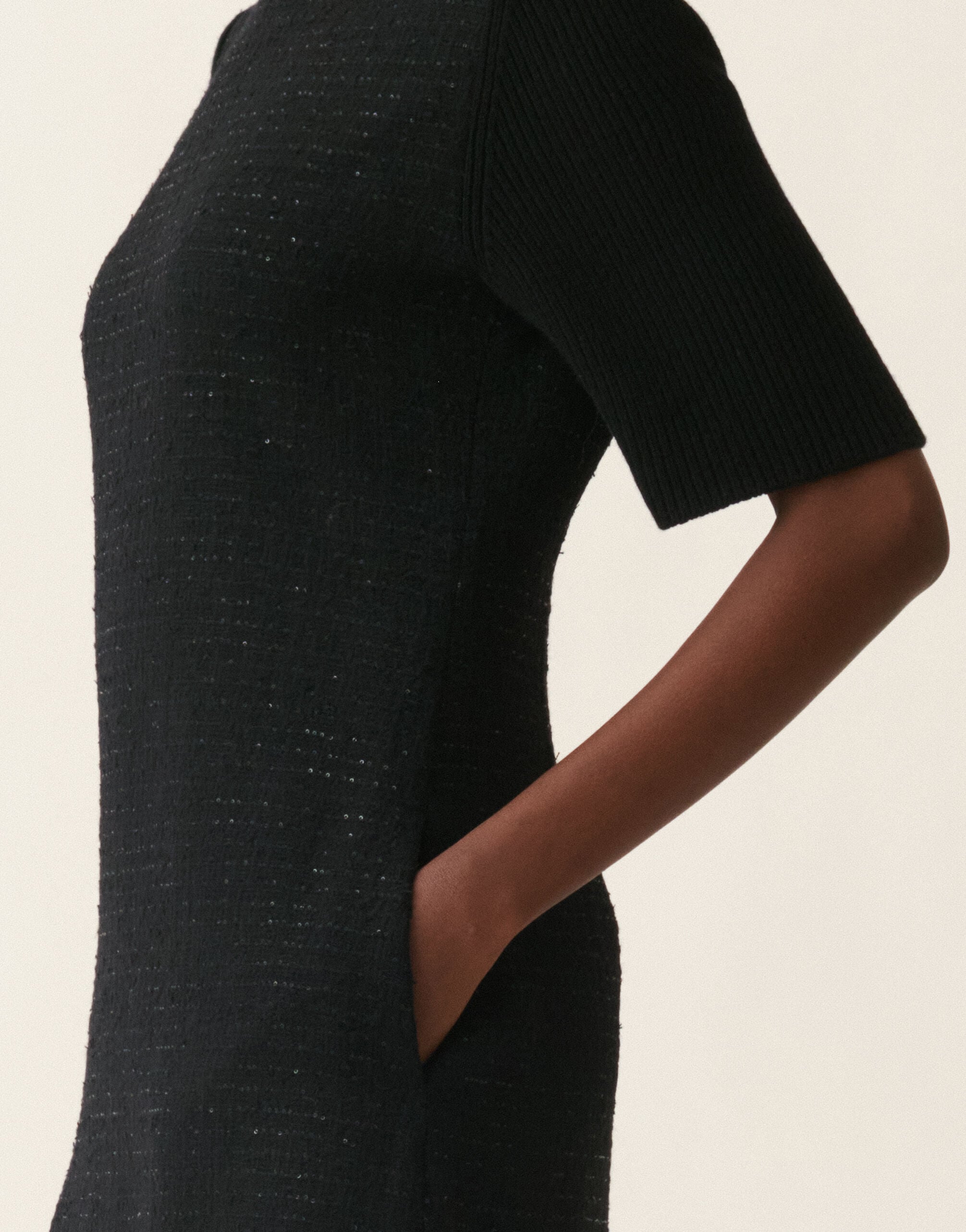Sequin dress, black Fabiana Filippi Sequin dress, black Black ABD226F584M4520000