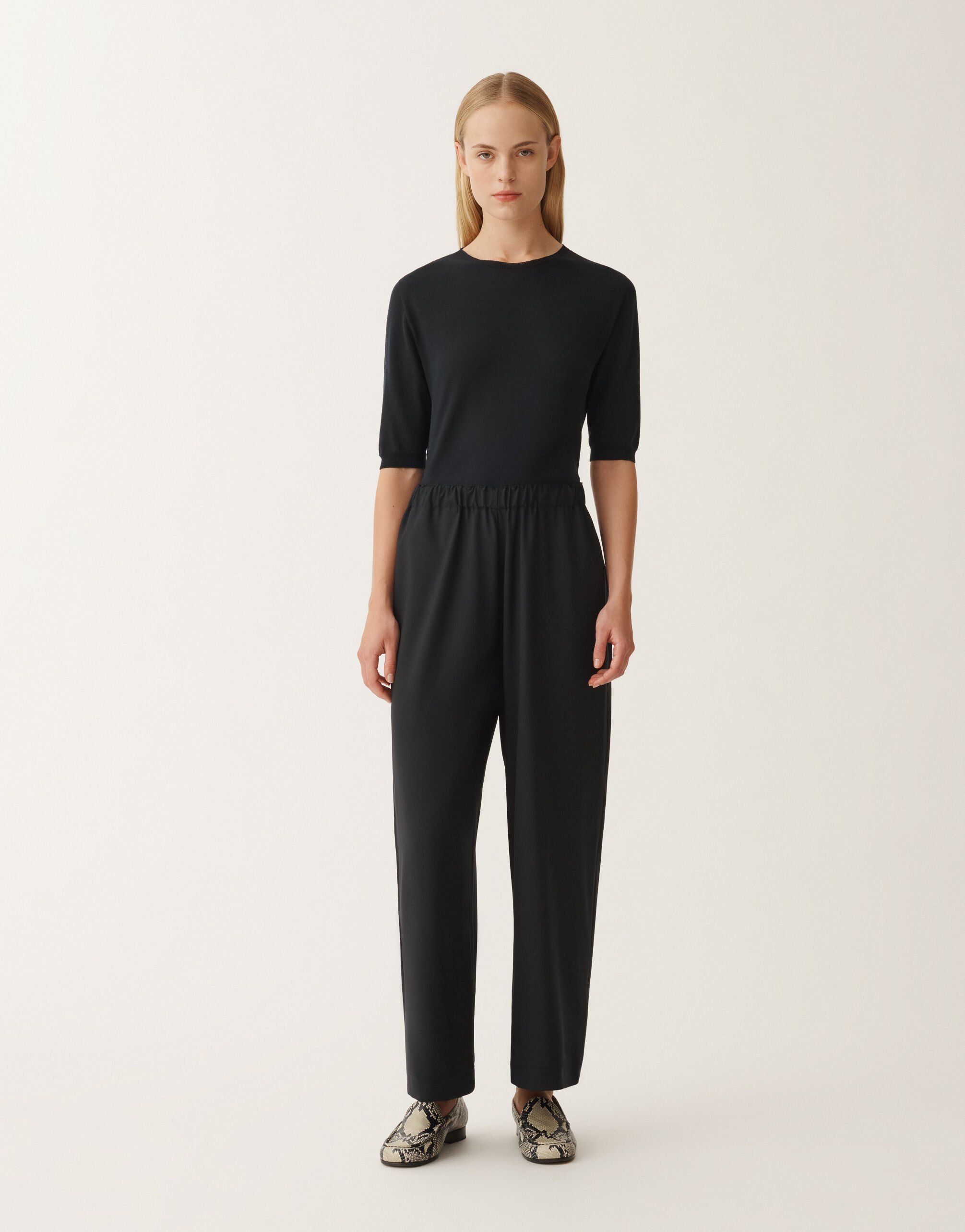 Fabiana Filippi Hose Trevi aus Cool Wool, nachtblau BLAU PAD265F310D6200000
