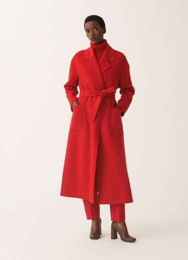 Fabiana Filippi Double-faced wool and cashmere coat, lacquer Red CTD225F680L6390000