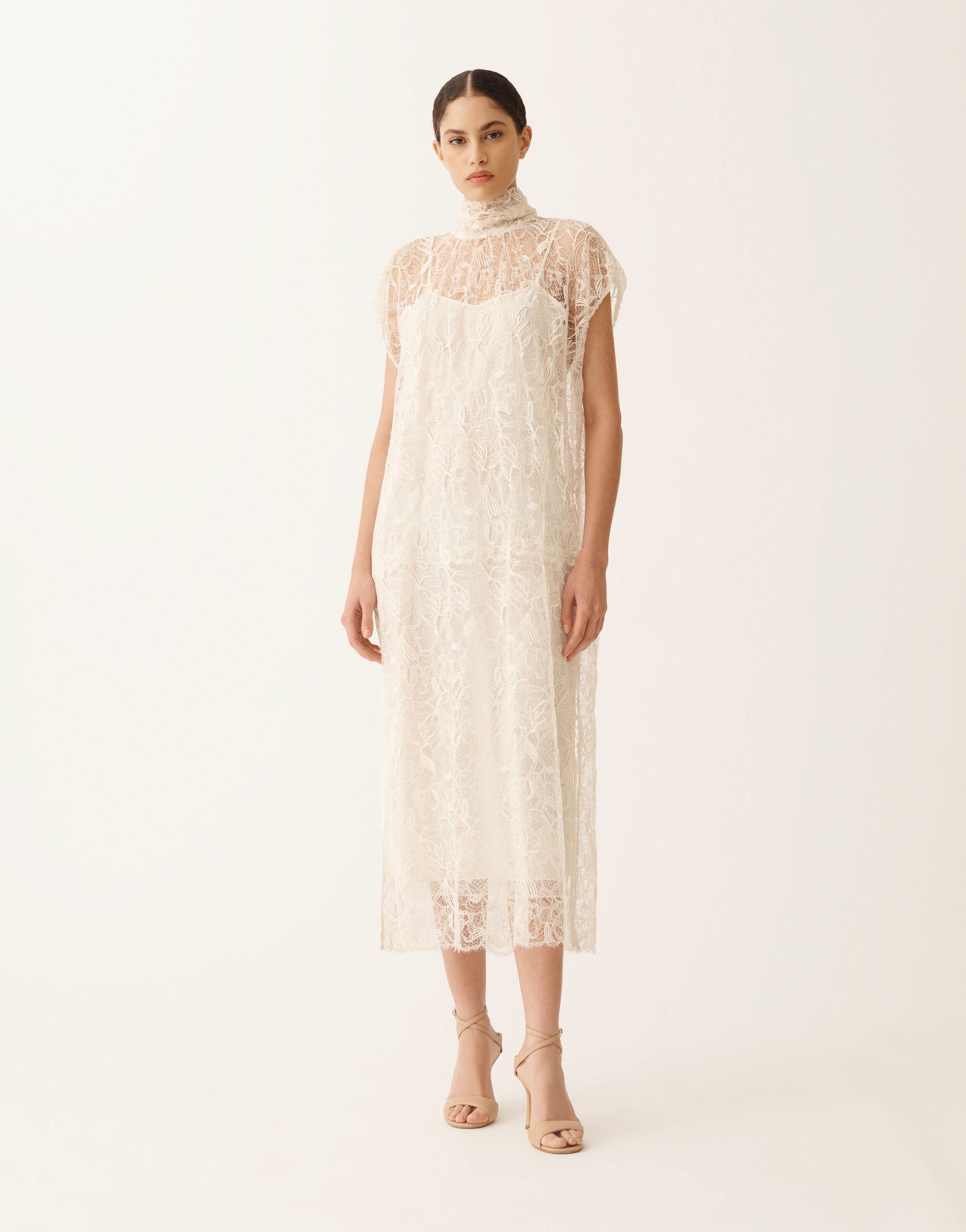 Fabiana Filippi Lace dress, butter BUTTER ABD276F638D9710000