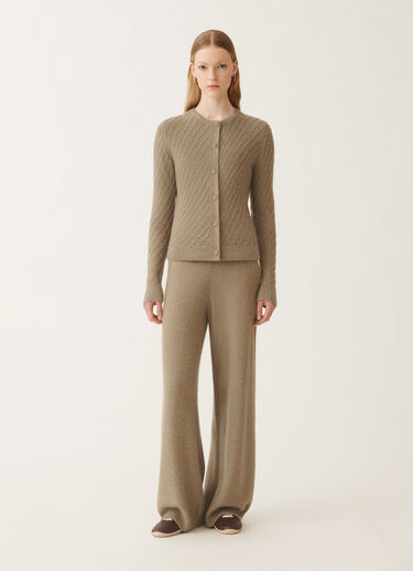 Fabiana Filippi Wool and silk cardigan with sequins, olive GREEN MAD215F112D2960000