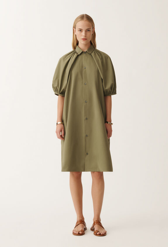 Fabiana Filippi Poplin midi dress, grass GREEN ABD275F750L3060000