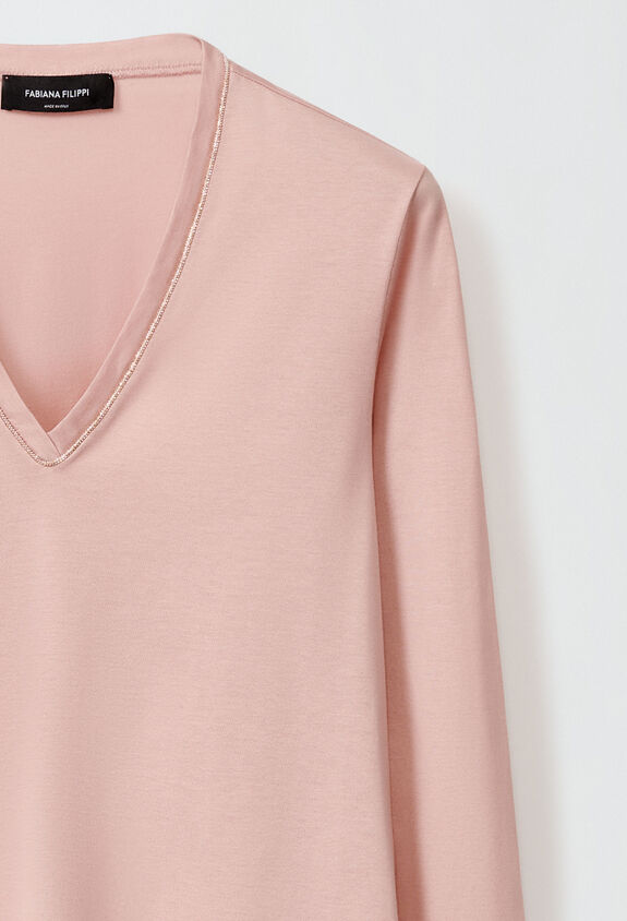 Fabiana Filippi Jersey T-shirt, medium pink PINK JED224F606SK000000