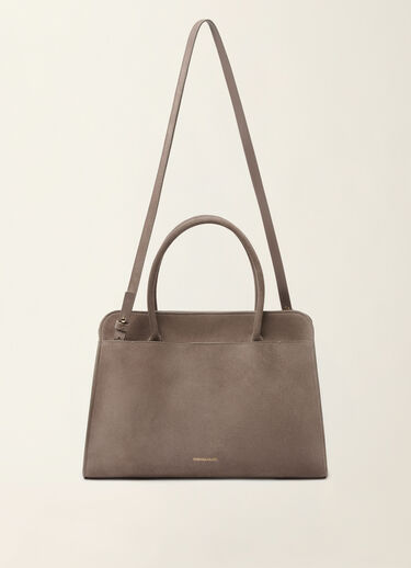 Fabiana Filippi Grand sac à main en daim, moka meringue Moka meringue BGD216A851M5000000