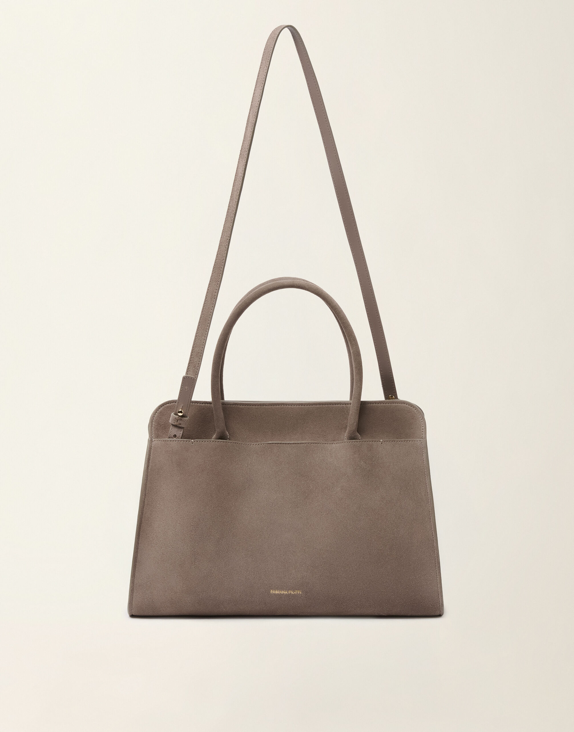 Fabiana Filippi Grand sac à main en daim, moka meringue Moka meringue BGD216A851M5000000