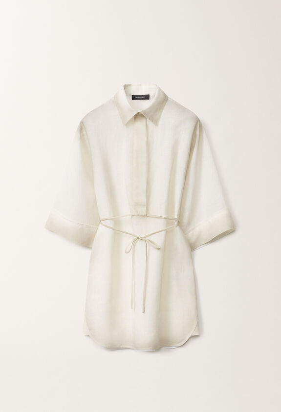 Fabiana Filippi Linen canvas tunic, white WHITE CAD275F650L3780000