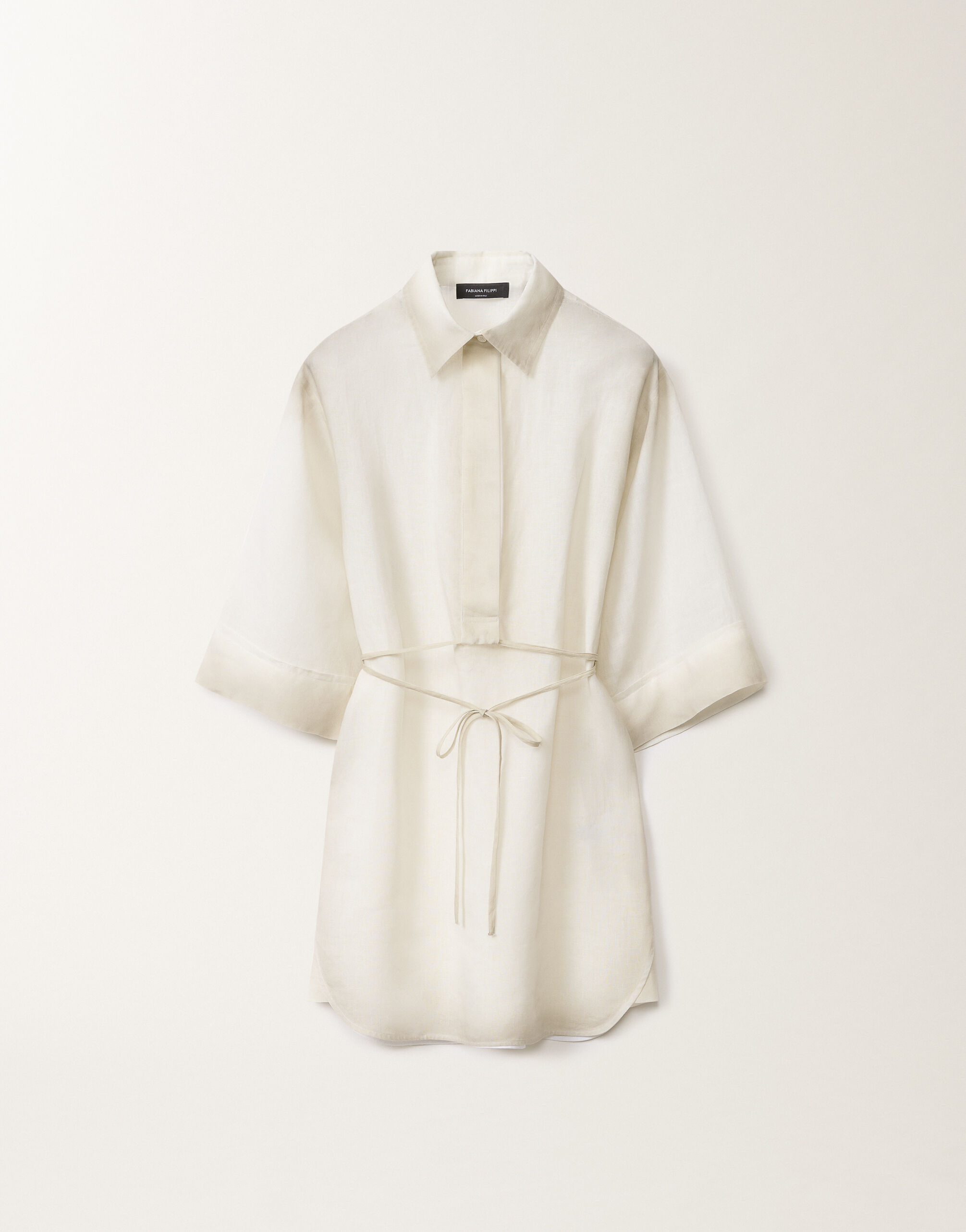 Fabiana Filippi Tunique en toile de lin, blanc BLANC CAD275F650L3780000