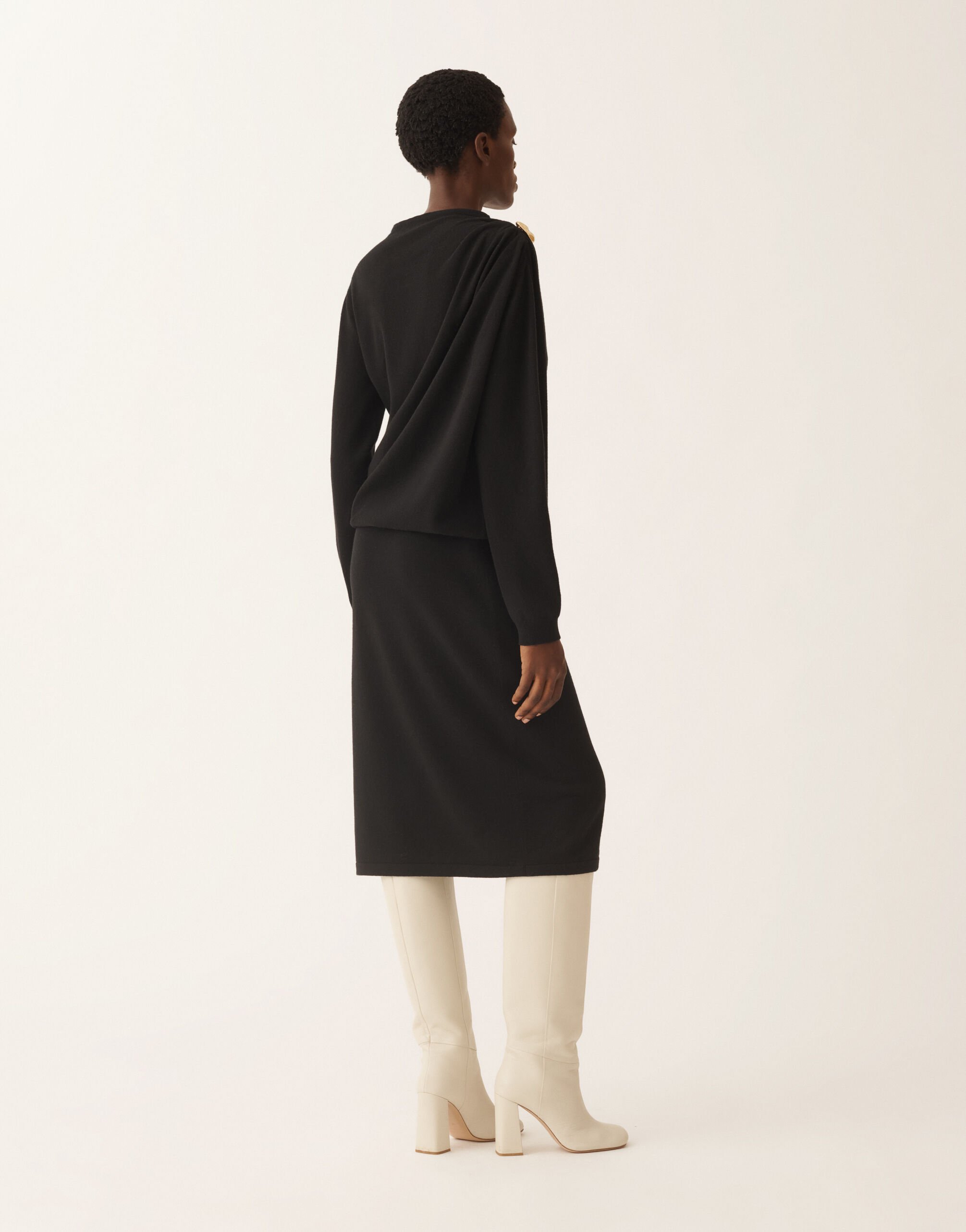 Fabiana Filippi Dress in Platinum, black Black ABD225F618N1280000
