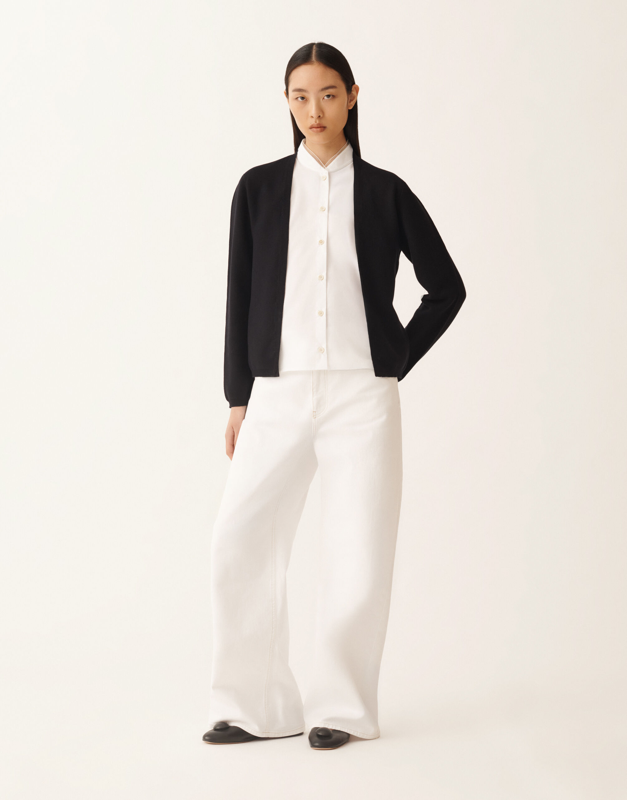 Fabiana Filippi Cardigan en coton biologique, bleu nuit BLEU NUIT MAD276F460M1950000