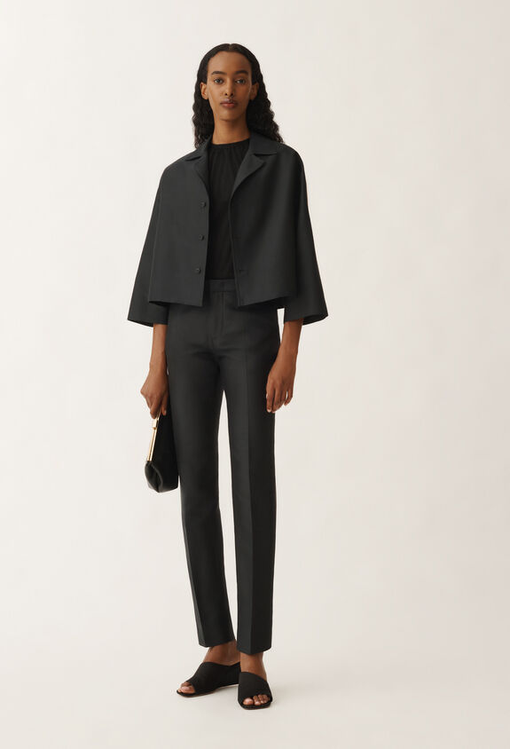 Fabiana Filippi Top aus Kaschmir und Seide, schwarz SCHWARZ MAD265F024L2940000