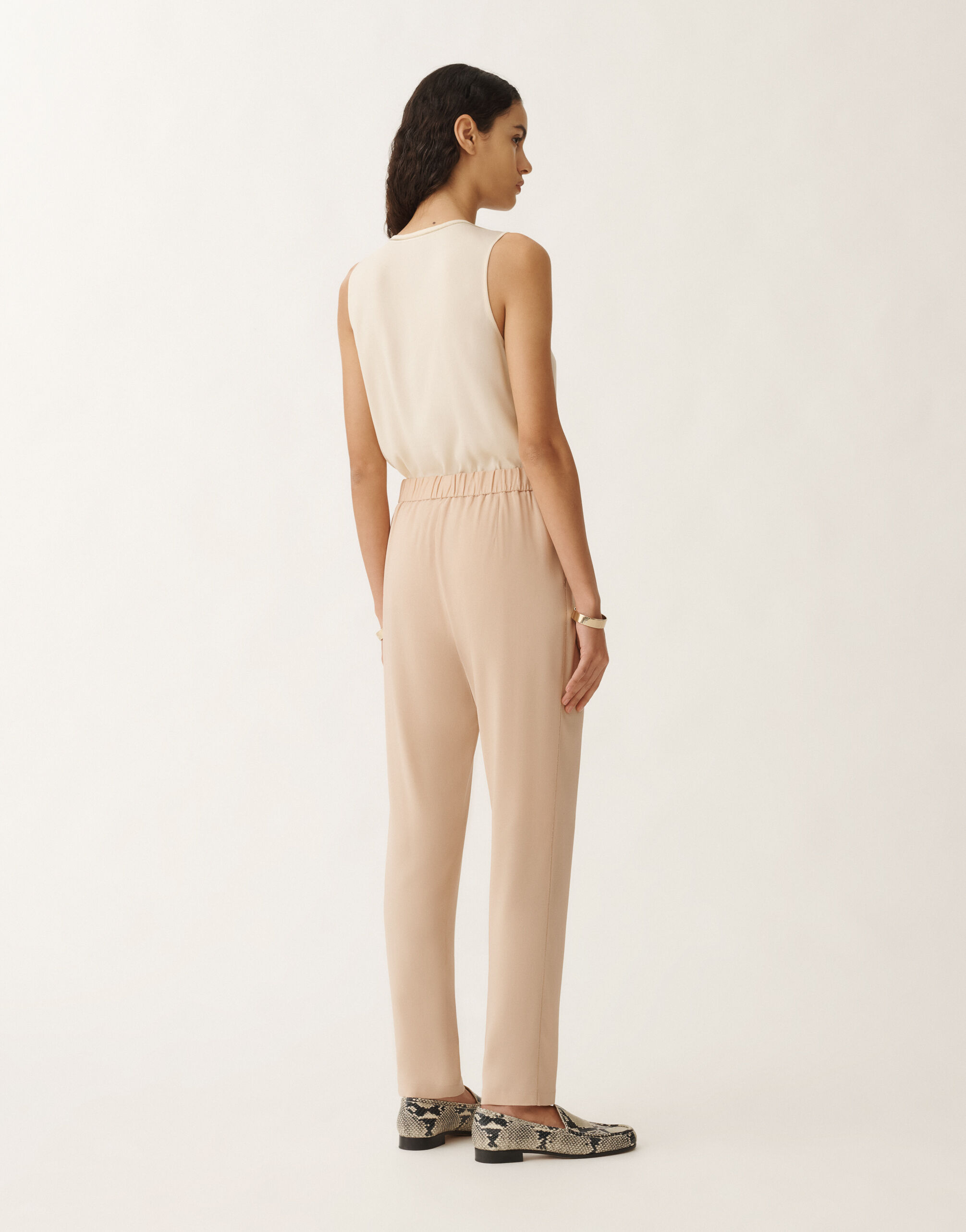 Fabiana Filippi Spello stretch sablé trousers, sand SAND PAD275F366L2350000