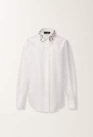 Fabiana Filippi Camicia lunga in popeline, bianco ottico BIANCO CAD215F416L5400000