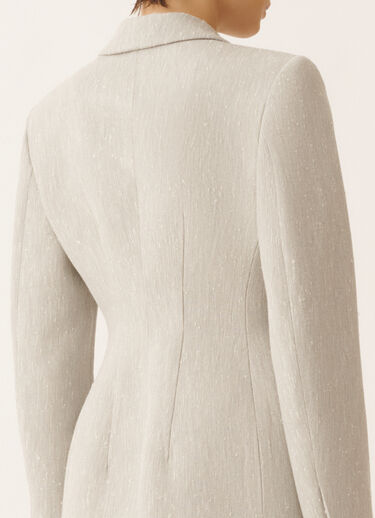 Tailored redingote in ice fil coupé drop pattern Fabiana Filippi Tailored redingote in ice fil coupé drop pattern Gray CTD266F437D9570000