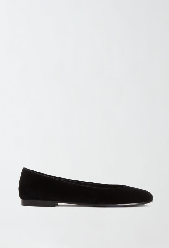 Fabiana Filippi Velvet ballet flats, black BLACK ASD224A019L1190000