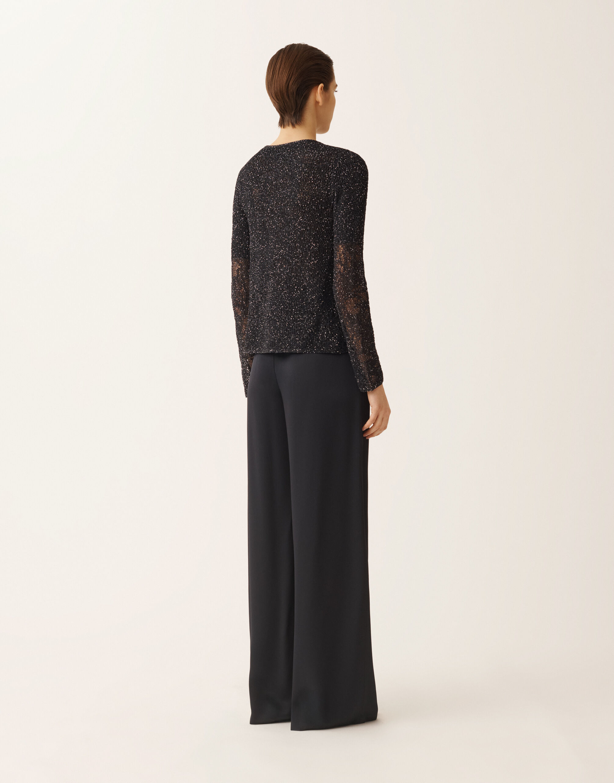Cardigan in midnight blue micro sequins for Women | Fabiana Filippi®