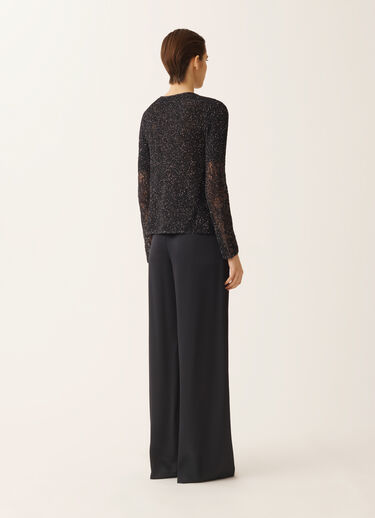 Fabiana Filippi Cardigan en micro-paillettes bleu nuit BLEU NUIT MAD276F509D8640000