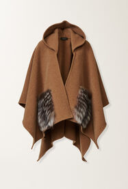 Fabiana Filippi Wool cape, bark Brown SAD225A925L8500000