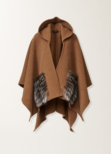 Fabiana Filippi Wool cape, bark Brown SAD225A925L8500000