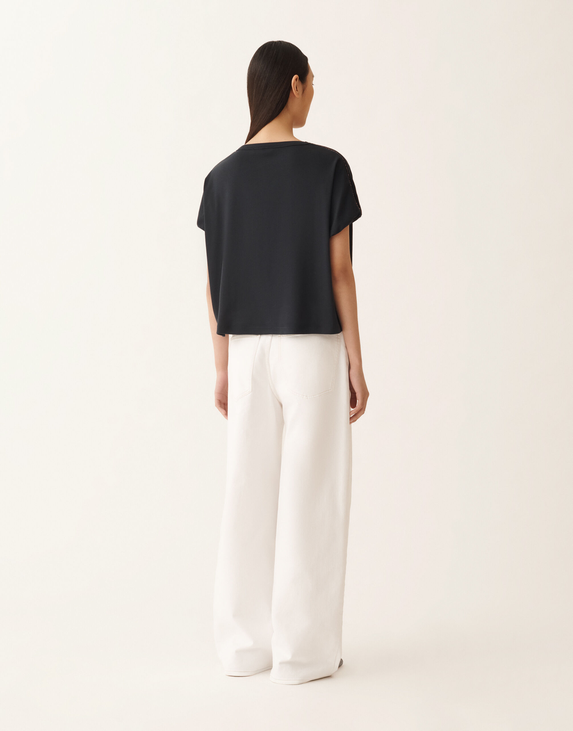 Fabiana Filippi Night blue jersey T-shirt MIDNIGHT BLUE JED276F568M2090000