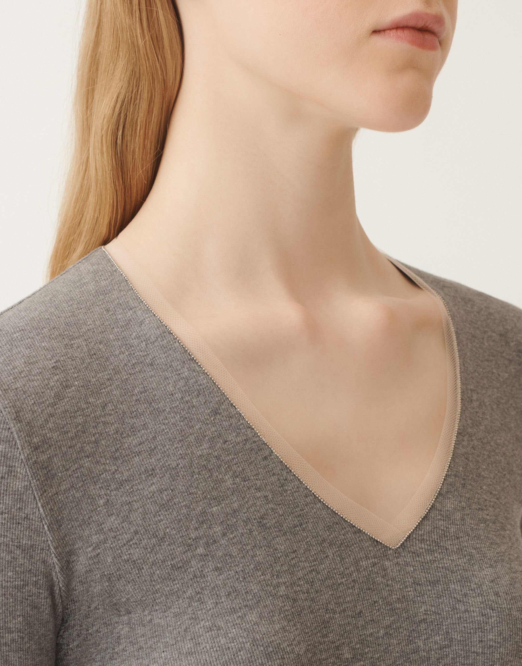 Fabiana Filippi T-shirt en jersey, gris rocheux GRIS JED215F130L5770000