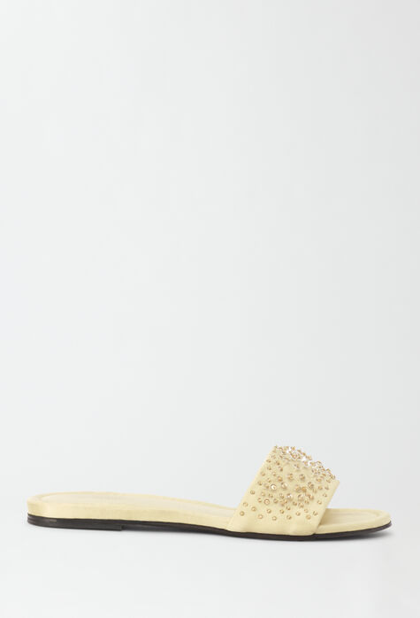 Fabiana Filippi Duchesse flat sandal, pistachio ASD274A929H1370000