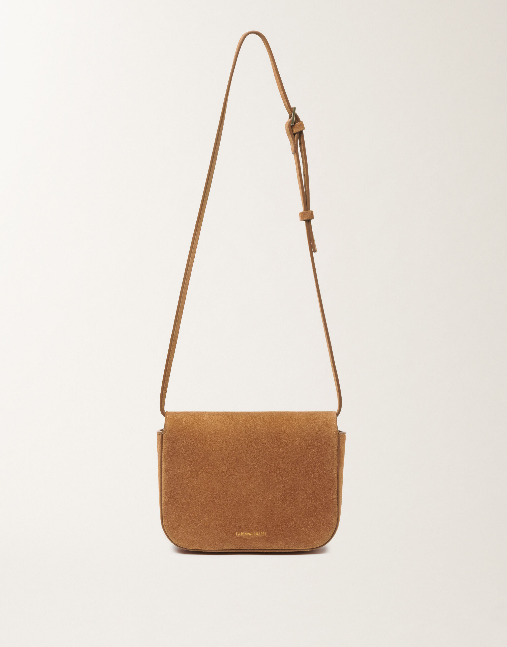 Fabiana Filippi Eclissi Messenger in suede, wicker Brown BGD266A859M0000000