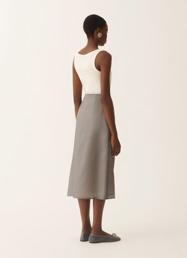 Midi skirt in water-reflective organza, shadow Fabiana Filippi Midi skirt in water-reflective organza, shadow Grey GND266F406D9420000