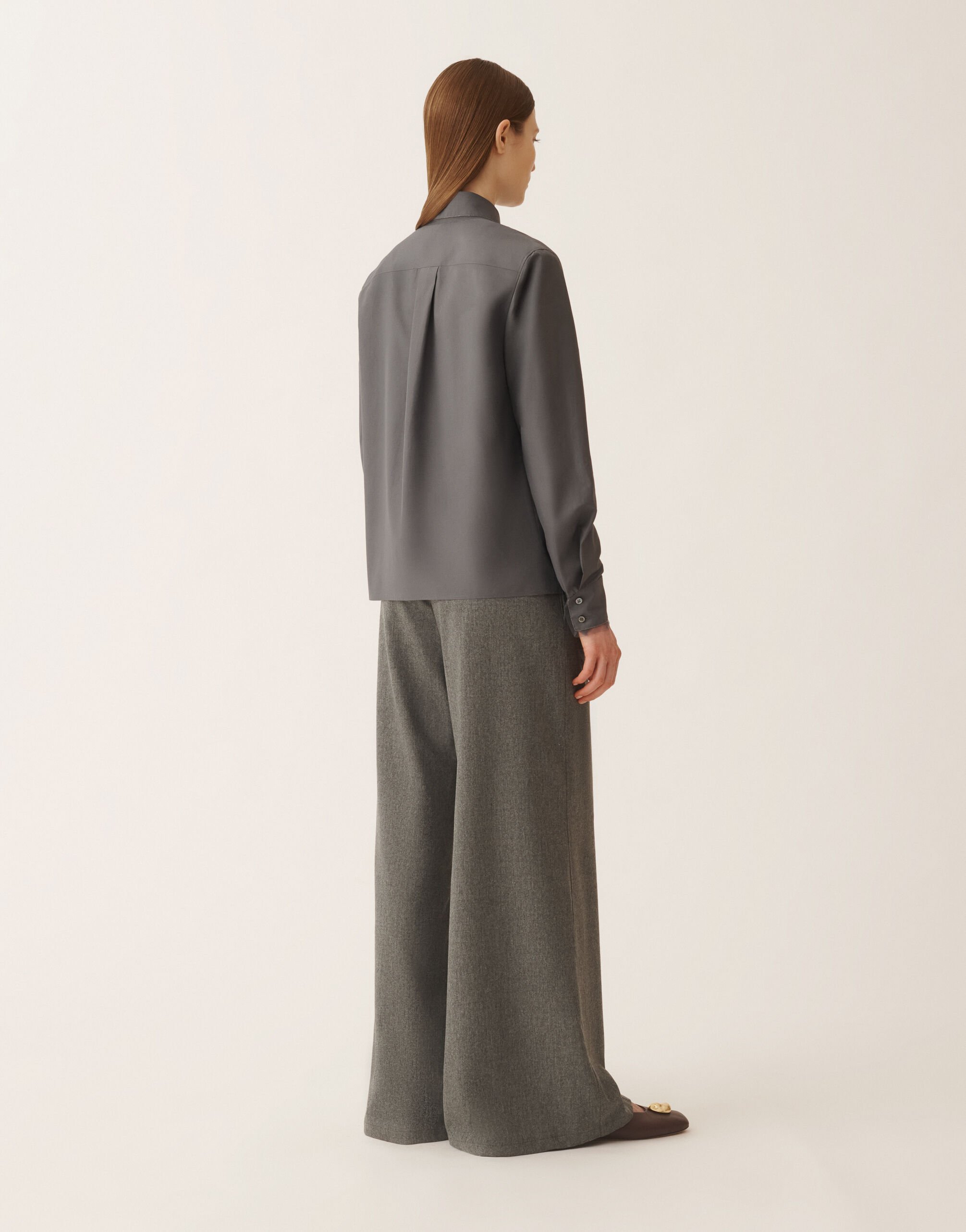 Fabiana Filippi Camisa de popelina, humo Gris CAD215F233L5820000