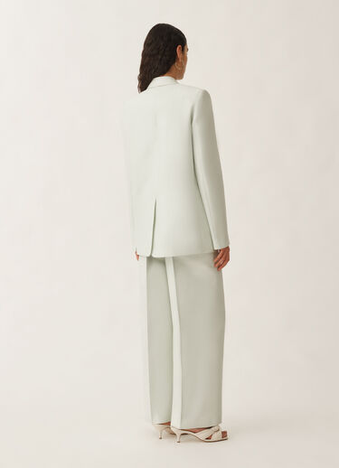 Fabiana Filippi Cotton and silk double-breasted mikado jacket, aqua green AQUAGREEN GCD275F412D7870000