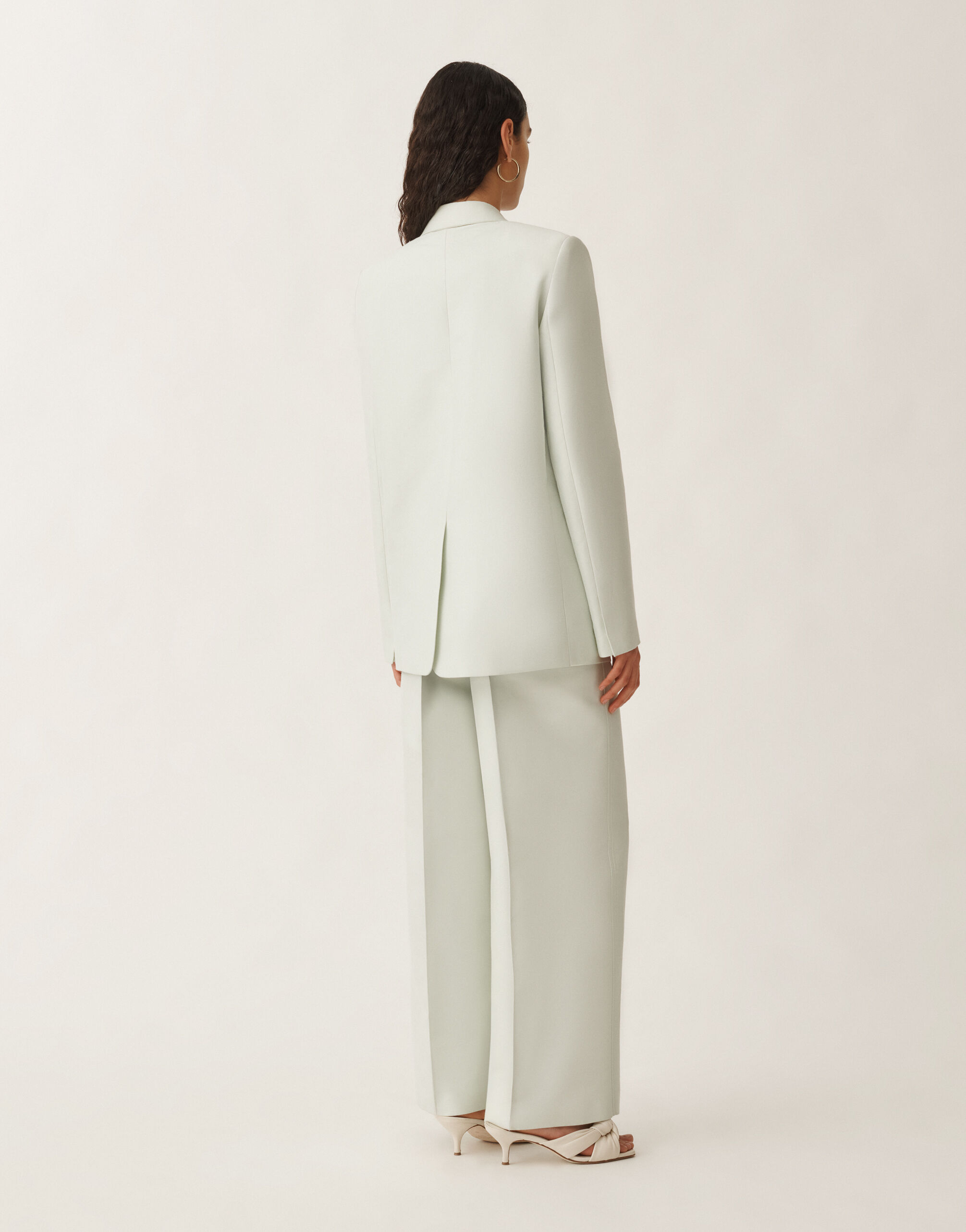 Fabiana Filippi Cotton and silk double-breasted mikado jacket, aqua green AQUAGREEN GCD275F412D7870000