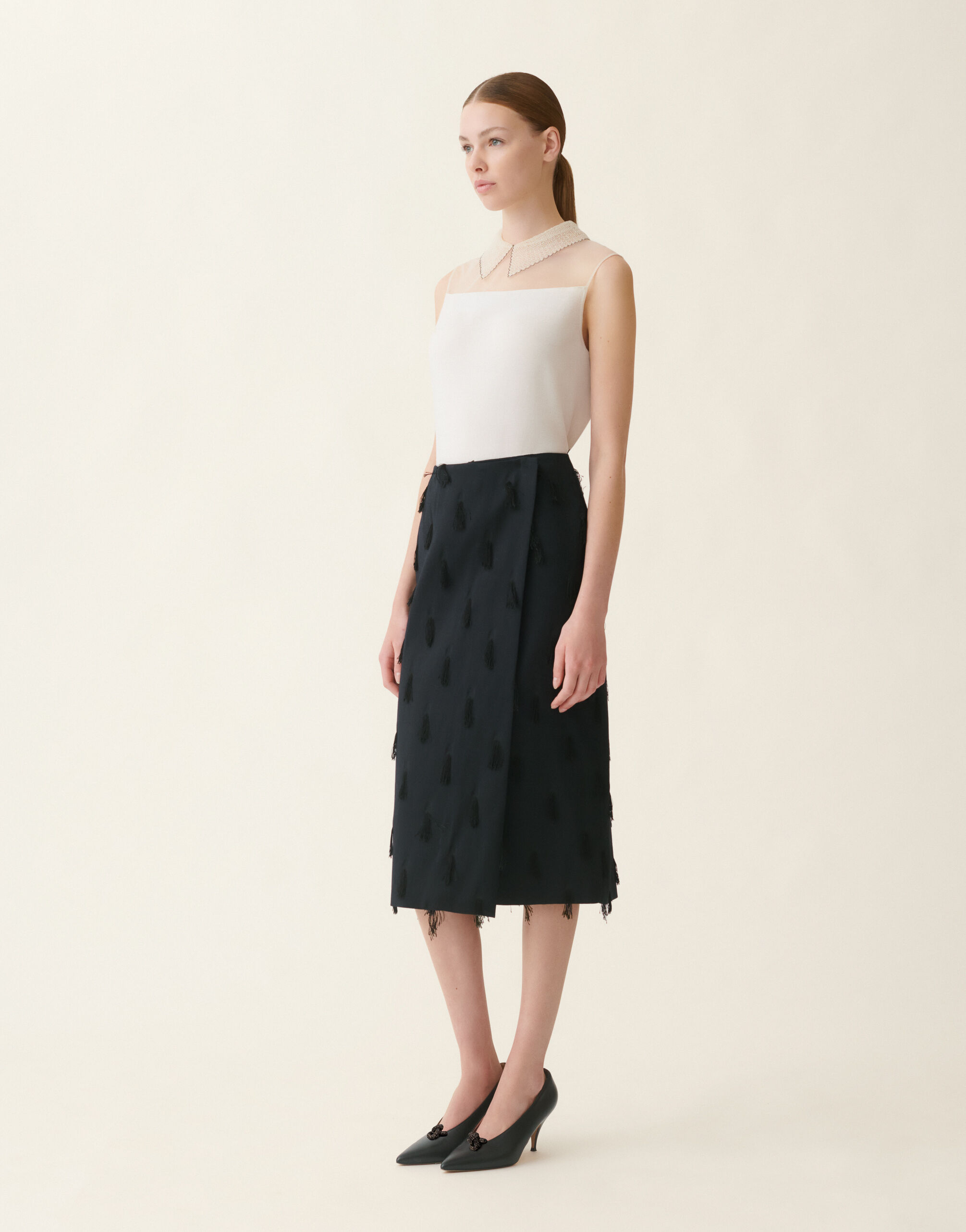 Pull sans manches en cachemire et soie, raphia Fabiana Filippi Pull sans manches en cachemire et soie, raphia Raphia MAD216F008M3190000